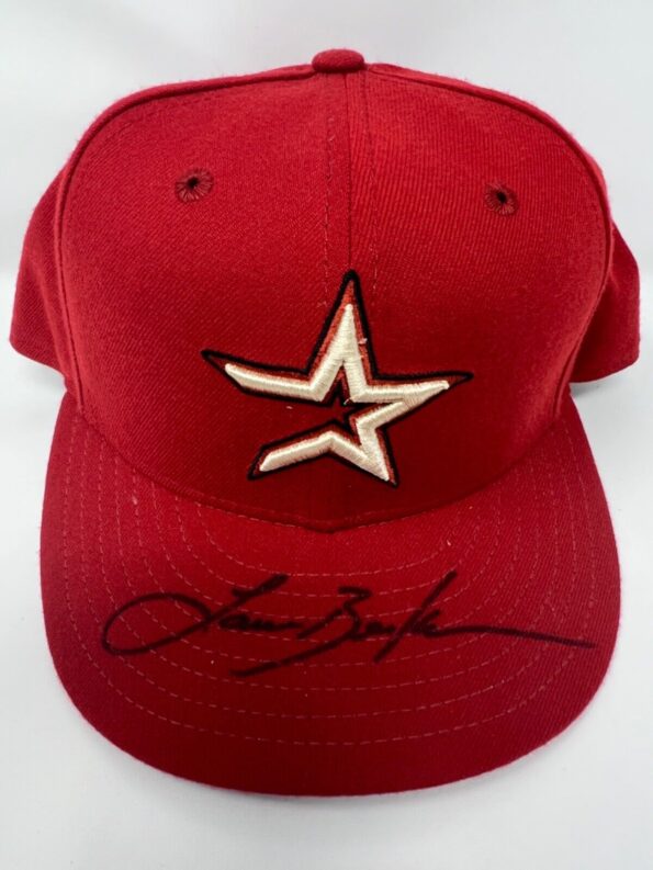 Lance Berkman Signed Houston Astros New Era Hat MLB 2001 FLEER LEGACY COA Main Image