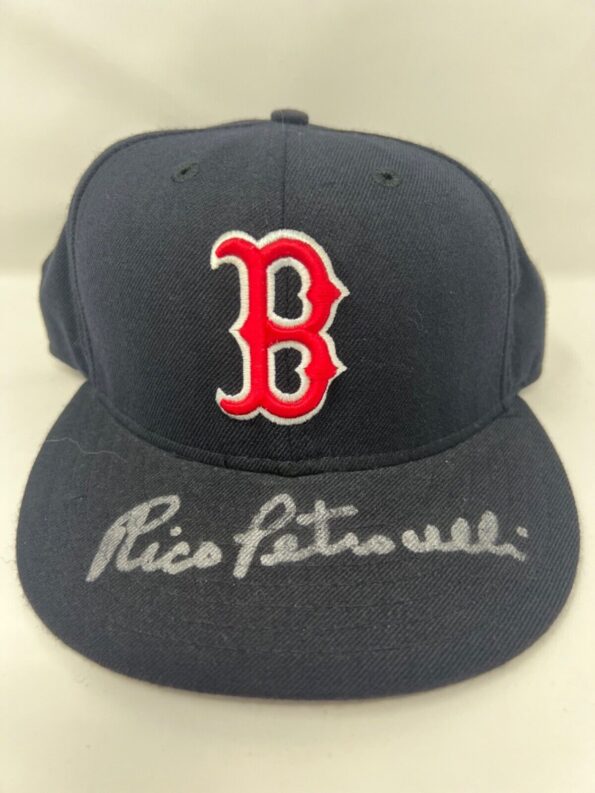 Rico Petrecelli Signed Boston Red Sox New Era Hat 2001 FLEER LEGACY COA Main Image