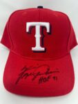 Fergie Jenkins HoF 91 Signed Texas Rangers MLB Snapback Hat JSA 966  Main Image