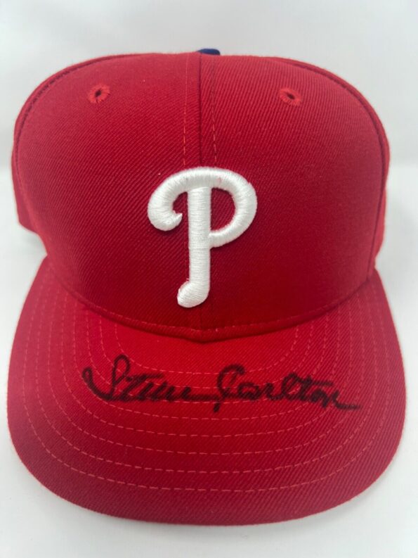 Steve Carlton Signed Philadelphia Phillies New Era Hat Authentic Collection JSA  Main Image