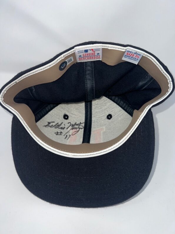 Ed Montague Signed MLB National League Umpire New Era PRO MODEL Vintage Hat BAS  Gallery Image 0